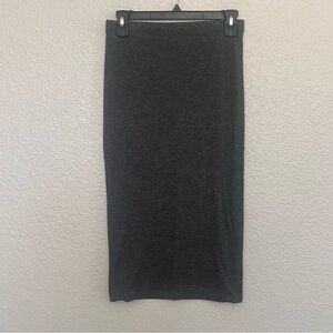 Express Charcoal Heathered Gray Midi pull on skirt Skirt size small